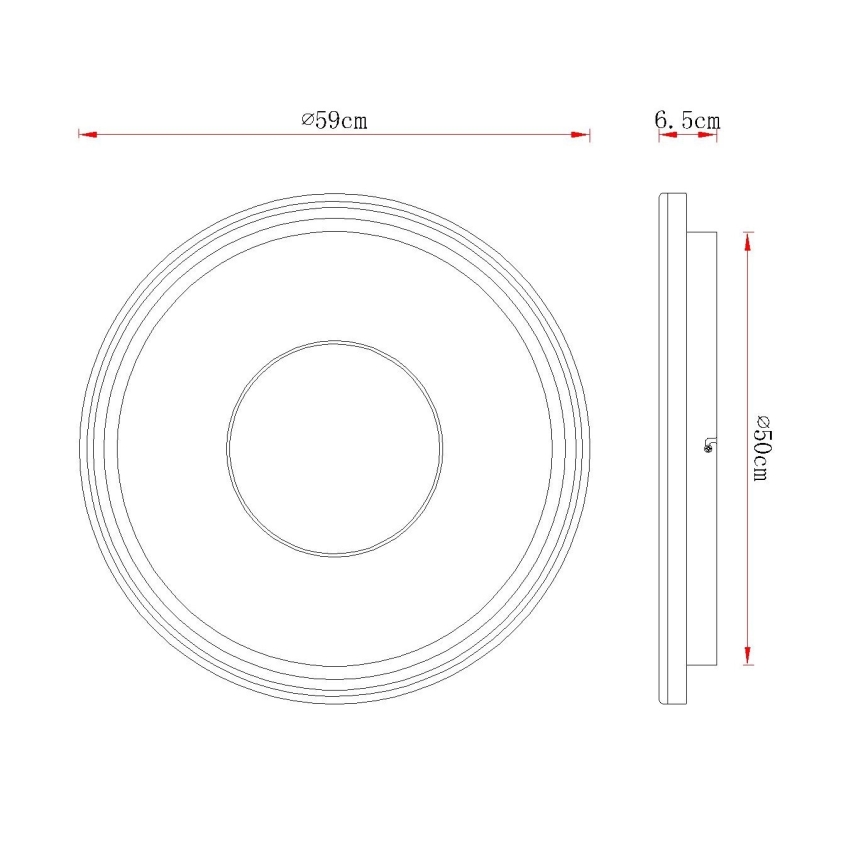Globo - Plafoniera LED dimmerabile LED/60W/230V 2700-6000K Ø 59 cm bianco/crema + telecomando