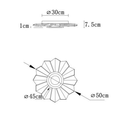 Globo - Plafoniera LED dimmerabile LED/58W/230V 2700-6000K diametro 50 cm bianco + telecomando