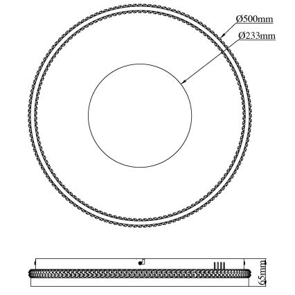 Globo - plafoniera LED dimmerabile 40W/230V 2700-6500K Ø 50,5 cm + telecomando