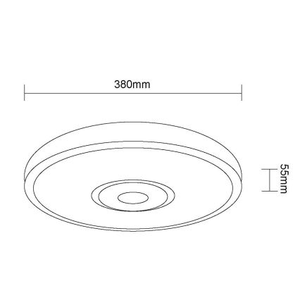 Globo - Plafoniera LED/24W/230V/3000/4000/6000K Ø 38 cm cromo opaco