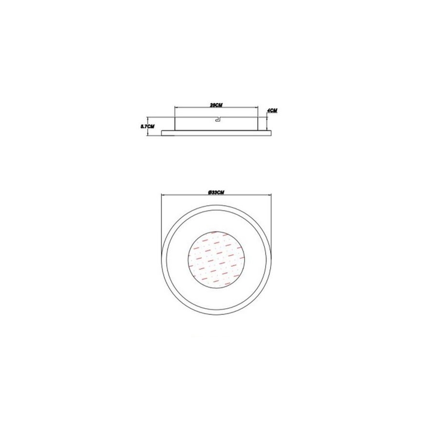 Globo - Plafoniera LED LED/24W/230V 2700/4500/6500K diametro 33 cm