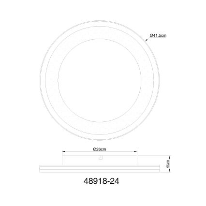 Globo - Plafoniera LED dimmerabile LED/24W/230V 2700-6000K + telecomando