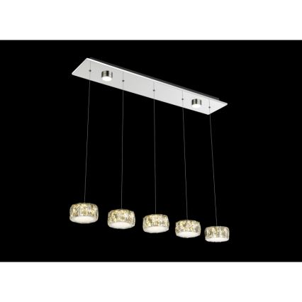 Globo - Lampadario LED a sospensione con filo LED/52W/230V 4000K cromo lucido/limpido