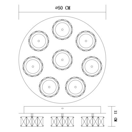Globo - Plafoniera LED dimmerabile LED/64W/230V 4000K diametro 50 cm