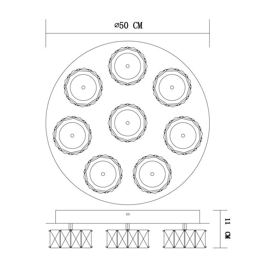 Globo - Plafoniera LED dimmerabile LED/64W/230V 4000K diametro 50 cm