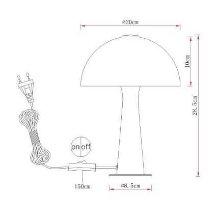 Globo - Lampada da tavolo 1xE14/25W/230V nera