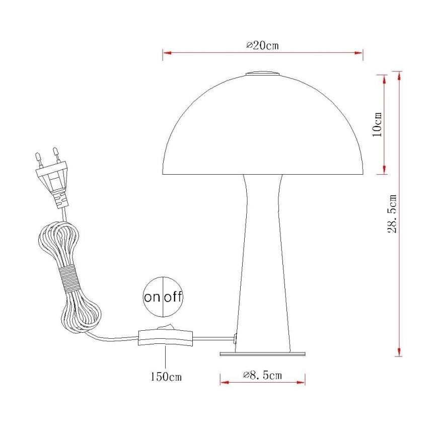 Globo - Lampada da tavolo 1xE14/25W/230V nera