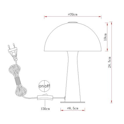 Globo - Lampada da tavolo 1xE14/25W/230V beige