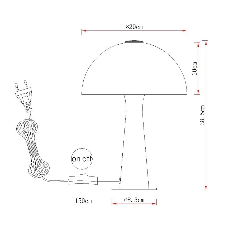 Globo - Lampada da tavolo 1xE14/25W/230V beige