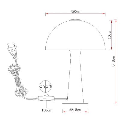 Globo - Lampada da tavolo 1xE14/25W/230V crema