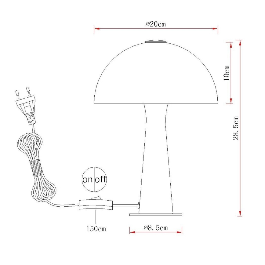 Globo - Lampada da tavolo 1xE14/25W/230V crema
