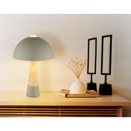 Globo - Lampada da tavolo 1xE27ILLU/40W/230V grigia