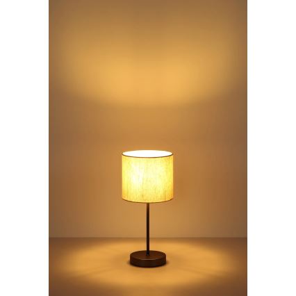 Globo - Lampada da tavolo 1xE27/25W/230V nero/beige