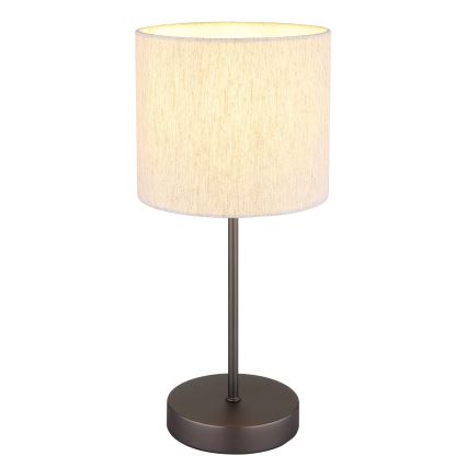 Globo - Lampada da tavolo 1xE27/25W/230V nero/beige