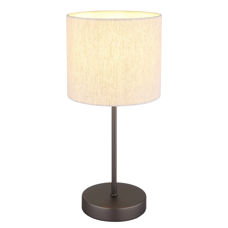 Globo - Lampada da tavolo 1xE27/25W/230V nero/beige