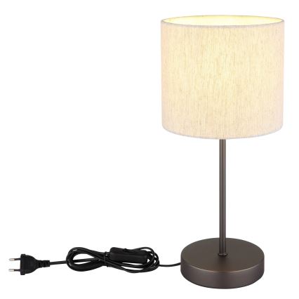 Globo - Lampada da tavolo 1xE27/25W/230V nero/beige