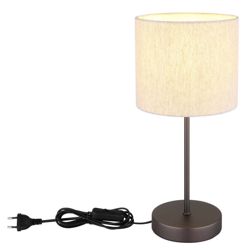 Globo - Lampada da tavolo 1xE27/25W/230V nero/beige