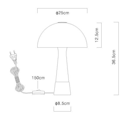 Globo - Lampada da tavolo 1xE27ILLU/40W/230V verde