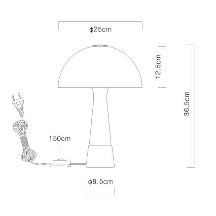 Globo - Lampada da tavolo 1xE27ILLU/40W/230V beige