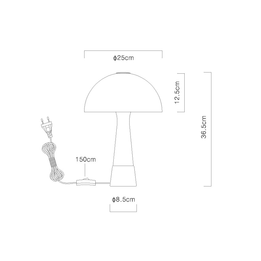 Globo - Lampada da tavolo 1xE27ILLU/40W/230V beige