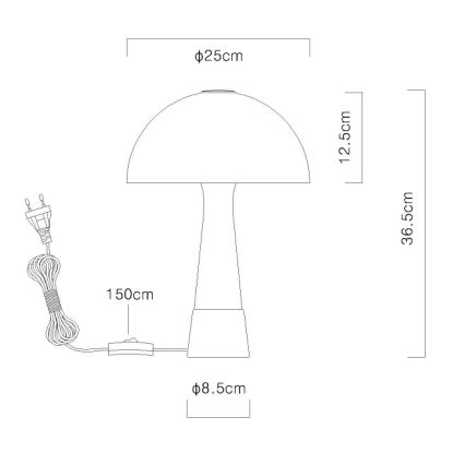Globo - Lampada da tavolo 1xE27ILLU/40W/230V bianca