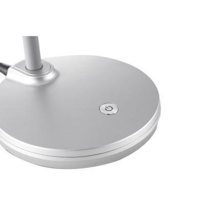 Globo - Lampada da tavolo flessibile a LED dimmerabile con touch LED/4,6W/230V argento
