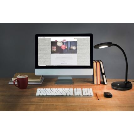 Globo - Lampada da tavolo LED dimmerabile con touch LED/4,6W/230V nero
