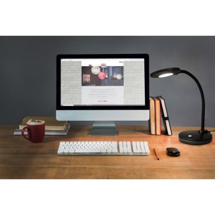 Globo - Lampada da tavolo LED dimmerabile con funzione Touch LED/4,6W/230V nero