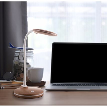Globo - Lampada da tavolo flessibile a LED dimmerabile con touch LED/4,6W/230V marrone