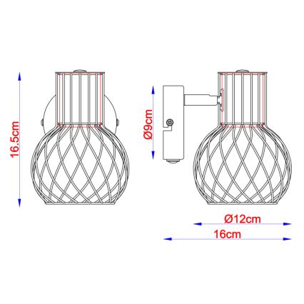 Globo - Luce Spot da parete 1xE27/40W/230V