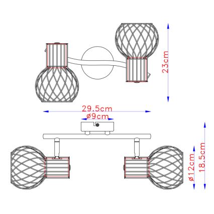 Globo - Luce Spot 2xE27/40W/230V