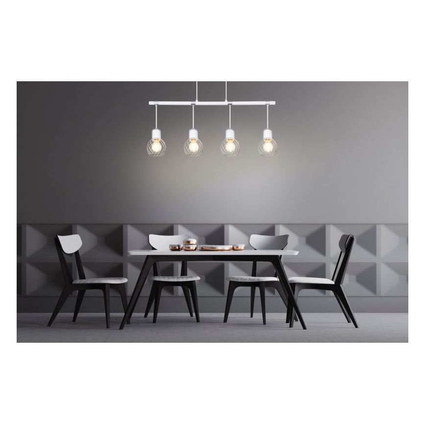 Globo - Lampadario a sospensione con filo 4xE27/40W/230V