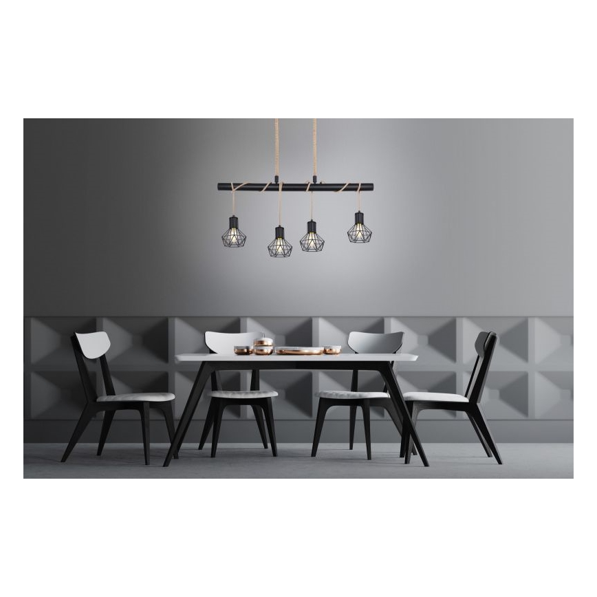 Globo - Lampadario a sospensione con filo 4xE27/60W/230V