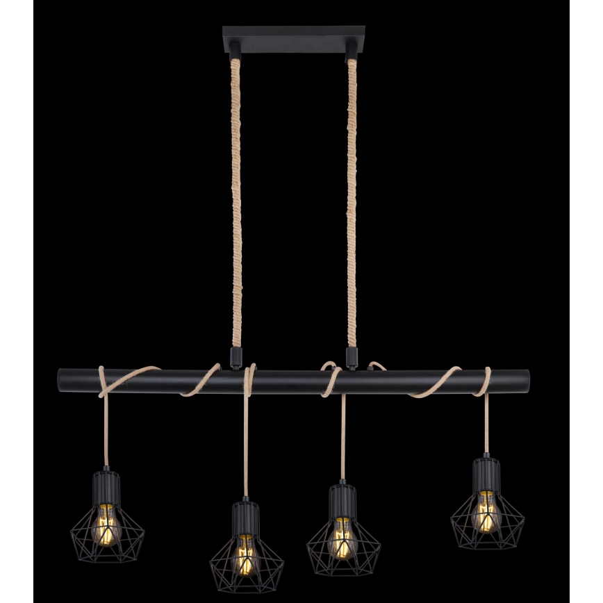 Globo - Lampadario a sospensione con filo 4xE27/60W/230V