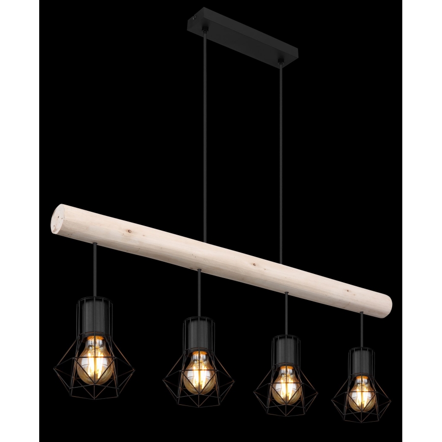 Globo - Lampadario a sospensione con filo 4xE27/40W/230V