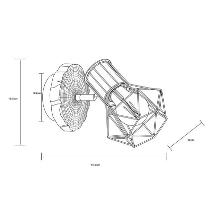 Globo - Faretto da parete 1xE27/60W/230V