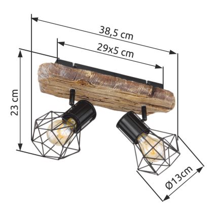 Globo - Luce Spot 2xE27/60W/230V