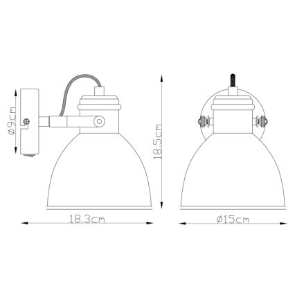 Globo - Luce Spot da parete 1xE27/40W/230V