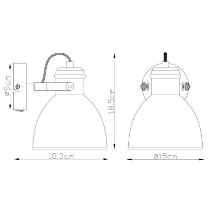 Globo - Faretto da muro 1xE27/40W/230V