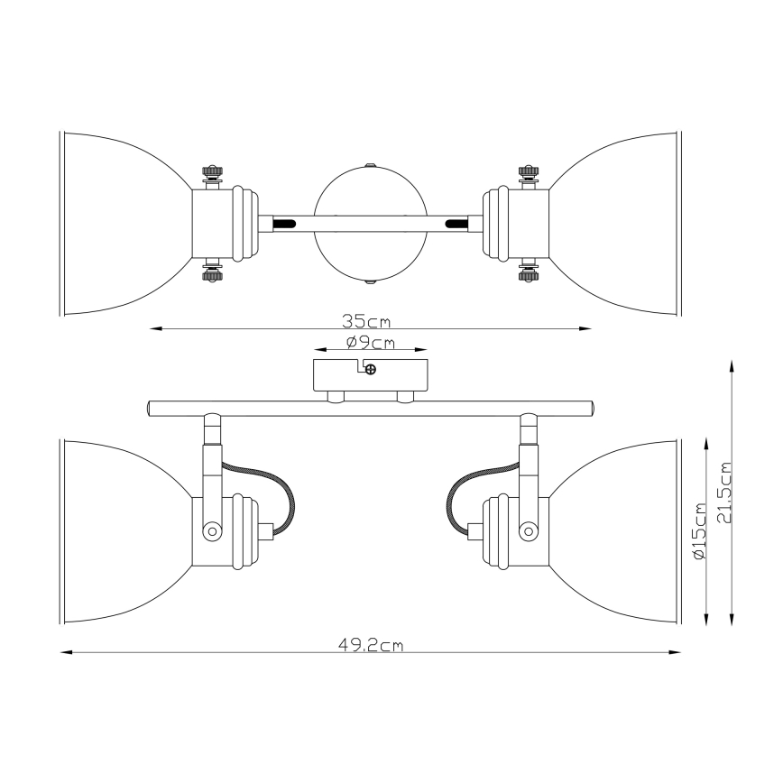 Globo - Faretto 2xE27/40W/230V