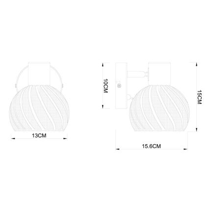 Globo - Luce Spot da parete 1xE27/40W/230V