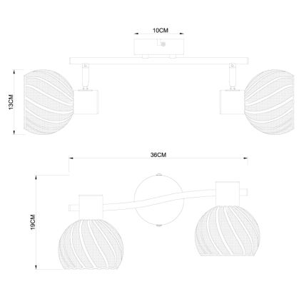 Globo - Luce Spot 2xE27/40W/230V