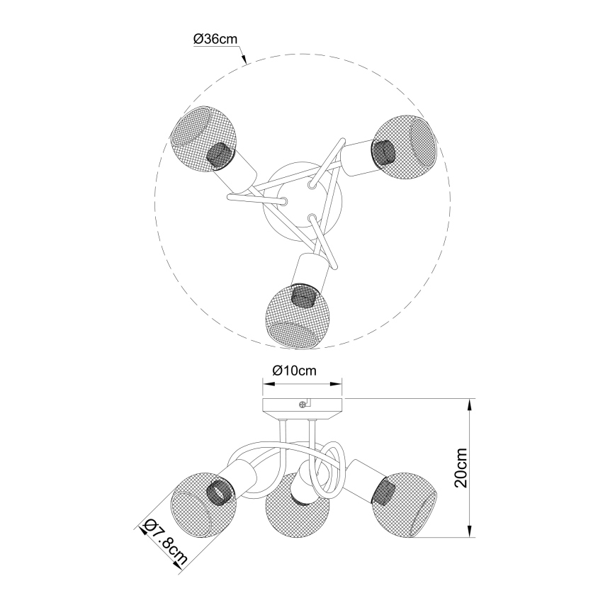 Globo - Lampadario a plafone 3xE14/40W/230V