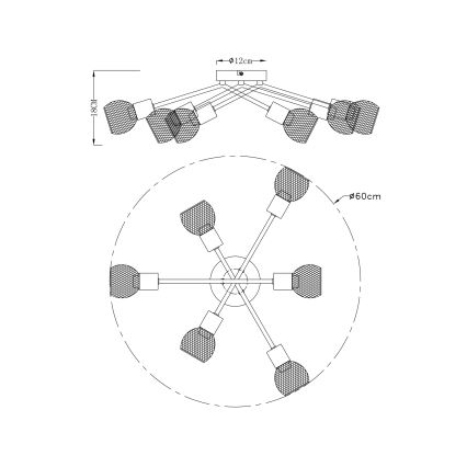 Globo - Lampadario fisso 6xE14/40W/230V