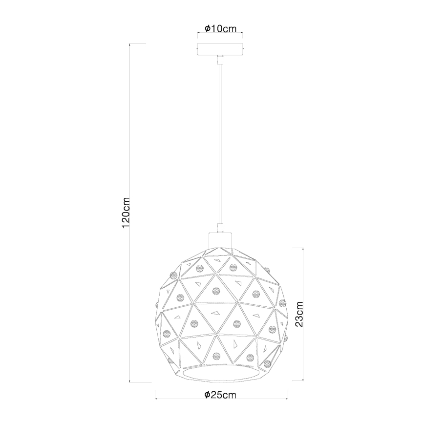 Globo 54029H - Lampadario a sospensione con filo JODIE 1xE27/60W/230V diametro 25 cm