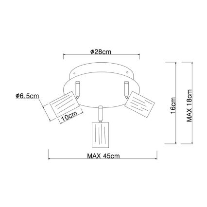 Globo - Luce Spot 3xE27/60W/230V