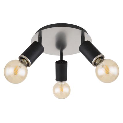 Globo - Luce Spot 3xE27/60W/230V legno nero