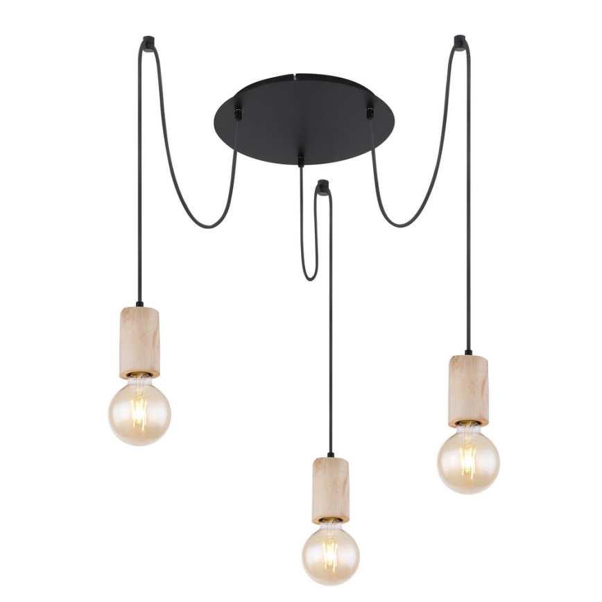 Globo - Lampadario a sospensione con filo 3xE27/60W/230V ragno