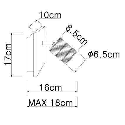 Globo - Faretto da muro 1xE27/60W/230V