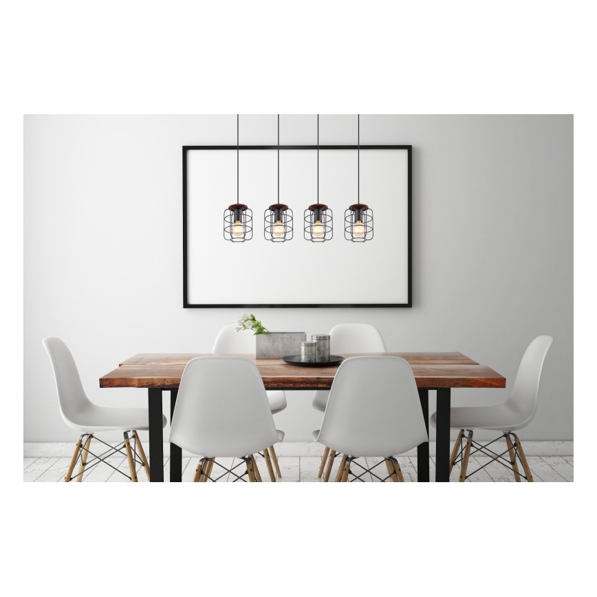 Globo - Lampadario a sospensione con cavo 4xE27/40W/230V